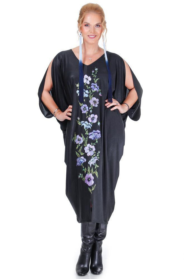 Rochie unicat jerse pictat  Liza Panait Liza Panait Online Boutique